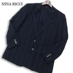 NINA RICCI monsieur ニナリッチ ムッシュ 通年 背抜き★ チェック テーラード ジャケット Sz.96AB5 メンズ ネイビーのサムネイル