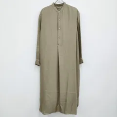 LENO 新品 シルク バンドカラープルオーバードレス 定価54000円 サイズ0 ワンピース ベージュ レディース リノ【中古】3-0829M♪