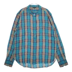 R&D.M.Co- DOUGLAS TARTAN ダブラスタータンチェック リネン 長袖シャツ グリーン グレー レディース オールドマンズテーラー【中古】5-0226M∞のサムネイル