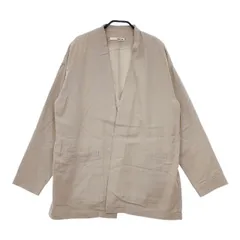 evam eva E221T058 シルクリネン ノーカラージャケット ベージュ レディース エヴァムエヴァ【中古】5-0317M∞のサムネイル