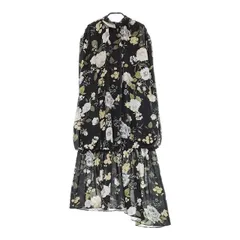 AMERI RILEY LOW WAIST DRESS 花柄 ノースリーブドレス ワンピース ブラック レディース アメリ【中古】5-0324M∞