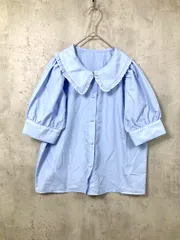 tocco closet トッコクローゼット 定価4290円 配色メロウフリル ブラウス シャツ sizeM/水色 ■◆レディース