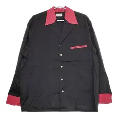 LITTLEBIG 新品 BICOLOR COLLARED SHIRT LB211-SH07 定価35200円 長袖シャツ ブラック メンズ リトルビッグ【中古】5-0416M∞#のサムネイル