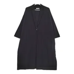 evam eva E211T006 tailored jacket ロングジャケット サイズ2 定価38500円 コート ブラック レディース エヴァムエヴァ【中古】5-0328M♪のサムネイル