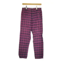 ARTS&SCIENCE リネンチェックパンツ 053-U301-111 サイズ1 パンツ パープル レッド レディース アーツ&サイエンス【中古】5-0328M♪のサムネイル