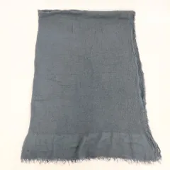 Faliero Sarti イタリア製 レーヨンシルク 大判 フリンジ マフラー ストール ネイビー レディース ファリエロサルティ【中古】5-0723M◎のサムネイル
