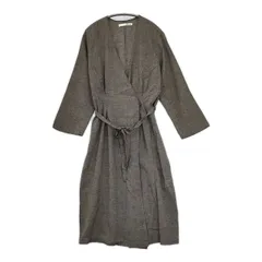 evam eva cachecoeur tuck robe リネンコットンウール E183T027 ローブ ガウン ベルト付き コート グレー レディース エヴァムエヴァ【中古】5-0730M∞のサムネイル