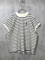 U.S. POLO ASSN. ユーエスポロアッスン CHASC591BD    モックネックフレンチスリーブ Tシャツ sizeF/ベージュ×黒■◆レディース