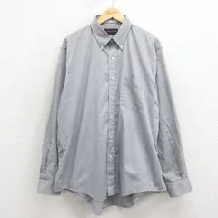 XL/古着 長袖 シャツ メンズ 90年代 90s オックスフォード 大きいサイズ ボタンダウン USA製 グレー 霜降り 26apr04