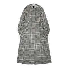 qualite 千鳥格子 インナースカート付き ビッグチェックワンピース 32450090003 ワンピース ブラック ホワイト レディース カリテ【中古】5-0825M∞