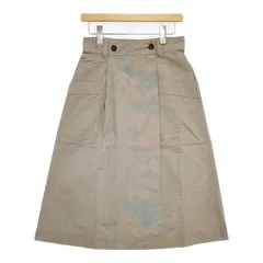 MHL. TINY STRIPE COTTON 595-0132540 ロングスカート ベージュ レディース エムエイチエル【中古】5-0830M∞のサムネイル