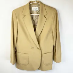 ハナエモリ ドゥ HANAE MORI Deux ストレッチ ジャケット 40 ベージュ レディース