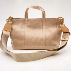 russet ラシット SHOPPER ショルダーバッグ トートバッグ 2WAY キャンバス ベージュ レディース