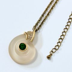 SILVER925 ネックレス 夜光貝 14g 刻印 巻貝 シェル 銀製 - メルカリ