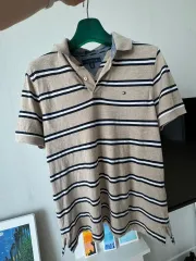トミーヒルフィガー ストライプ メンズ ポロTシャツ