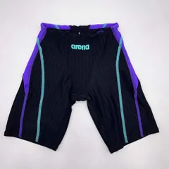 アリーナ 競技用 レーシングハーフスーツ ジュニア 男子 Fina承認 130 ブラック/パープル ARN-0055MJ ボーイズ arena レース 競泳 高速水着 スイムウエア スパッツ ハーフレッグ