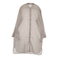 ◇ARMEN バンドカラー ロング シャツ◇アーメン コットン ガーゼ 未 