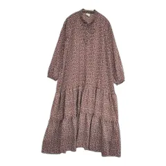 OUTDOOR PRODUCTS フラワープリントティアードドレス 定価13200円 花柄 ワンピース 25AW ブラウン レディース アウトドアプロダクツ【中古】5-1115M♪のサムネイル
