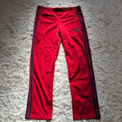 古着 adidas アディダス レッド トラックパンツ スリーストライプス 264-7