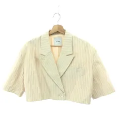 CLANE クラネ CROPPED TAILRED JACKET/ショート丈ジャケット サイズ:1 定価￥30.800/ピンストライプ 16103-0472   ベージュ レディース / 240001201386のサムネイル