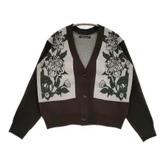 VIVIENNE TAM 未使用 MUM JACQUARD CARDIGAN ジャカード 花 定価30800円 カーディガン 22AW ブラウン グレー レディース ヴィヴィアンタム【中古】6-0215M♪のサムネイル