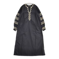 送料無料》NE QUITTEZ PAS 刺繍ロングワンピース ブラック - メルカリ