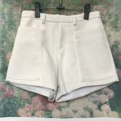 (送料込み)(1回着用)アイボリー コーデュロイ ショートパンツ