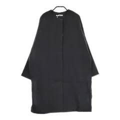 evam eva E241T025 linen cotton no-collar coat 定価39600円 リネンコットンノーカラーコート 24SS ブラック エヴァムエヴァ【中古】4-0912M♪のサムネイル