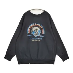 BOWWOW UNISPHERE SWEATSHIRTS 定価28600円 ダメージ加工 サイズXL スウェット ブラック メンズ バウワウ【中古】6-0109M♪のサムネイル