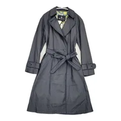 Aquascutum 定価115500円 羽織 1653060-39 ベルト付き デニム コットンシルク コート ネイビー レディース アクアスキュータム【中古】6-0221M∞のサムネイル