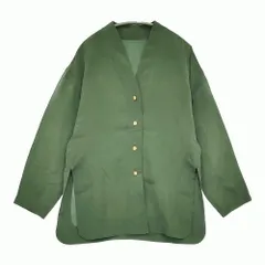 Mame Kurogouchi Fibrillated V-Neck Shirt 定価58300円 サイズ1 キュプラ Vネック ブラウス シャツ 24AW グリーン レディース マメクロゴウチ【中古】6-0131M♪のサムネイル