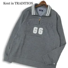 Kent in TRADITION ケント 通年 ナンバリング ワッペン★ ハーフジップ トレーナー Sz.3L　メンズ グレー 大きいサイズのサムネイル