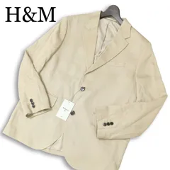 【新品 未使用】 H&M エイチ＆エム 通年 総裏★ アンコン テーラード ジャケット ブレザー Sz.52 メンズ 大きいサイズのサムネイル