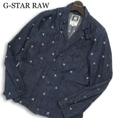 G-STAR RAW ジースター ロウ 【A CROTCH AOE SLIM 3D CROPPED BLAZER】 刺繍 デニム テーラード ジャケット Sz.S メンズのサムネイル