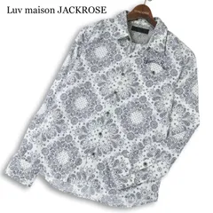 Luv maison JACKROSE ジャックローズ 通年 刺繍★ ペイズリー バンダナ柄 総柄 長袖 シャツ Sz.44 メンズ 日本製のサムネイル