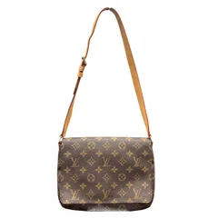 LOUIS VUITTON 美品 ルイヴィトン ミュゼットタンゴ ショートストラップ モノグラム ワンショルダーバッグ M51257 PVC レザー SP0030 ブラウン セミショルダー ヴィンテージ LV ヴィトン ABランク 中古 鑑定済 ヴィトンバッグ