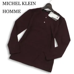 新品 未使用★ MICHEL KLEIN HOMME ミッシェルクラン オム 総柄 長袖 ヘンリーネック カットソー ロンTシャツ Sz.46 メンズのサムネイル