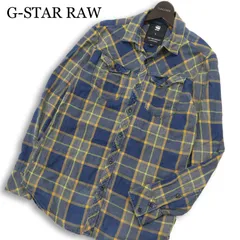 G-STAR RAW ジースター ロウ 通年 【ARC 3D SHIRT】 長袖 ワーク チェック シャツ Sz.S メンズ