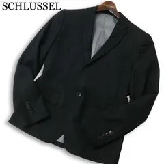SCHLUSSEL シュリセル 通年 総裏★ 1B スリム テーラード ジャケット  Sz.2 メンズ 黒のサムネイル