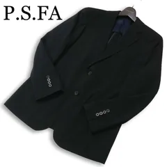 P.S.FA パーフェクトスーツファクトリー 通年 背抜き★ チェック テーラード ジャケット Sz.92A5　メンズ