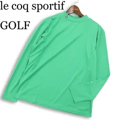 le coq sportif GOLF ルコック スポルティフ ゴルフ 通年★ ロゴ刺繍 長袖 モックネック シャツ Sz.L メンズ
