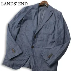 LANDS' END ランズエンド 通年 Tailored Frit★ デニムライク 2B テーラード ジャケット ブレザー Sz.Y4 メンズのサムネイル