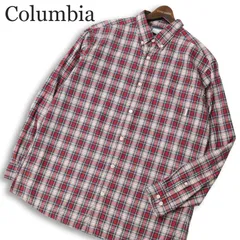 Columbia コロンビア PM7767 通年 OMNI-WICK★ 長袖 ボタンダウン チェック シャツ Sz.XXL メンズ 大きいサイズ アウトドア