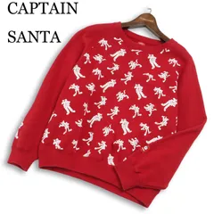CAPTAIN SANTA キャプテンサンタ 通年★ キャラクタープリント スウェット トレーナー Sz.S メンズ 赤 日本製のサムネイル