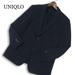 UNIQLO ユニクロ 通年★ 2B コンフォート アンコン テーラード ジャケット Sz.M メンズ 紺 ネイビーのサムネイル
