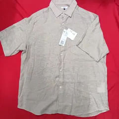 新品 a.v.v シャツ リネン 麻 メンズ XL 半袖 アー・ヴェ・ヴェ ベージュのサムネイル