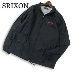 SRIXON スリクソン ゴルフ 通年 ロゴプリント★ ウィンドブレーカー ブルゾン ジャケット Sz.LL メンズ 黒 大きいサイズ