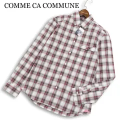 【新品 未使用】 COMME CA COMMUNE コムサ コミューン 通年★ 長袖 ボタンダウン チェック シャツ Sz.M メンズのサムネイル