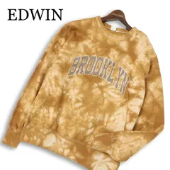 EDWIN エドウィン GTE058 BROOKLYN★ プリント タイダイ マーブル スウェット クルーネック トレーナー Sz.M メンズのサムネイル