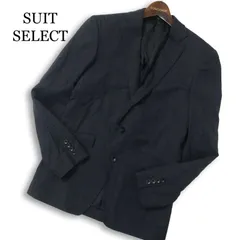 SUIT SELECT スーツセレクト 通年 背抜き ウール チェック★ 2B テーラード ジャケット Sz.Y4 メンズ グレー